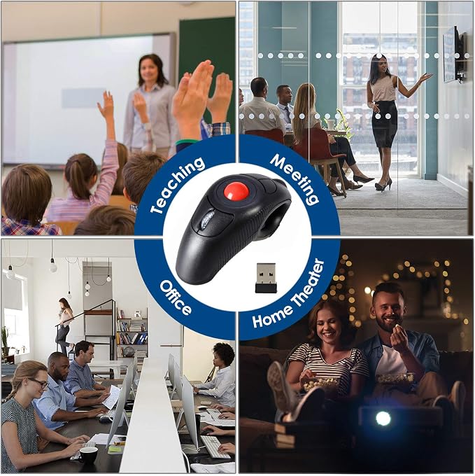 Black Wireless Red TrackBall