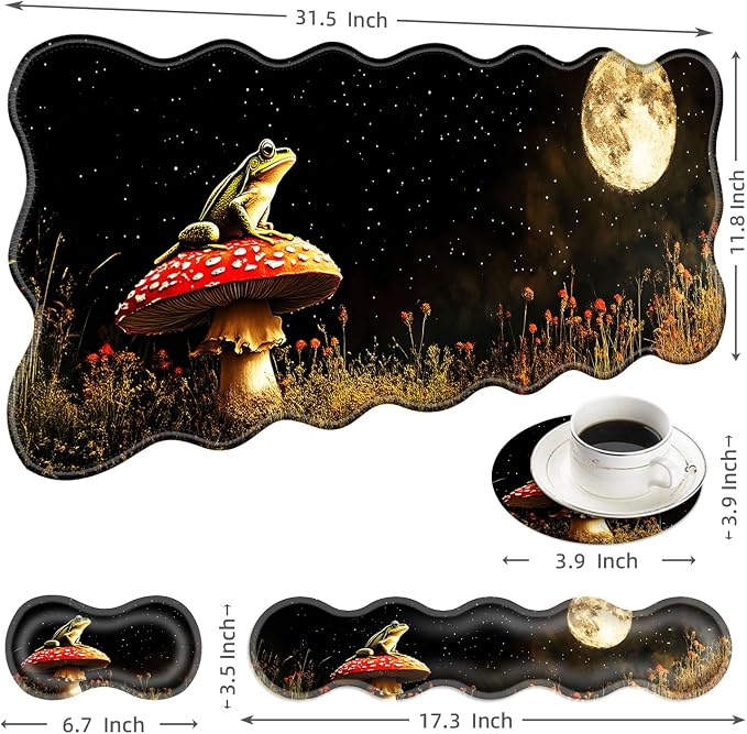 22 Cute Frog on Mushroom Moon