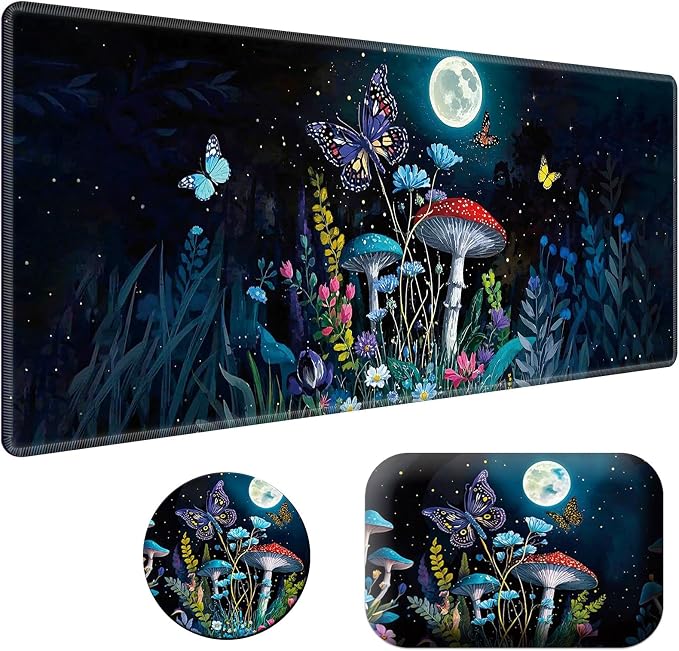 Mushroom Butterfly Moon