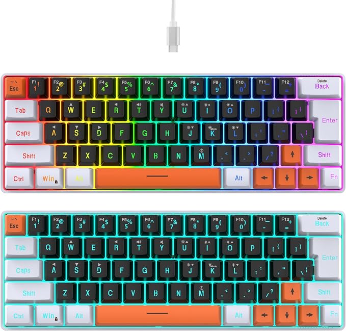 White Black Orange