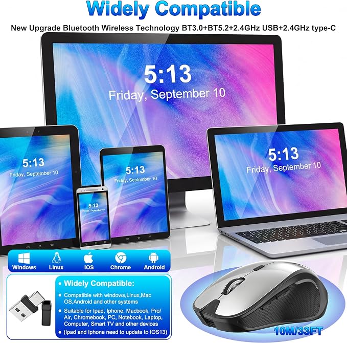 10.Wireless Bluetooth Mouse (WHITE)