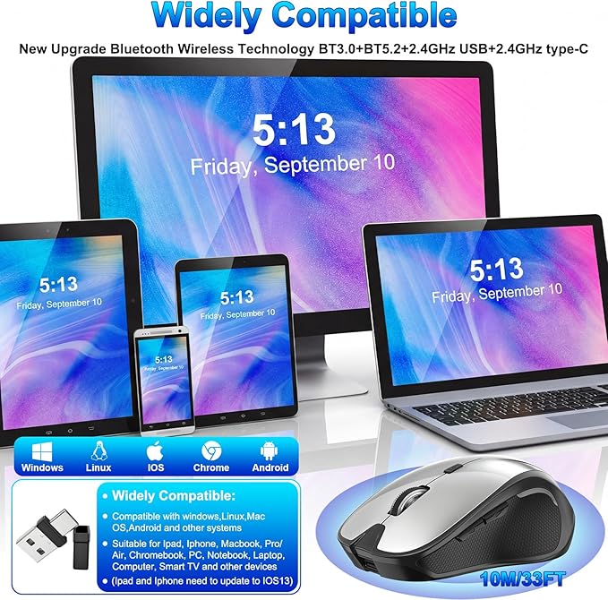 11.Wireless Bluetooth Mouse (BLUE)