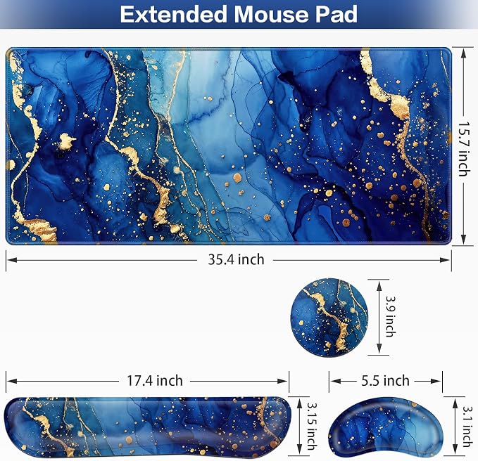Gold Blue Marble