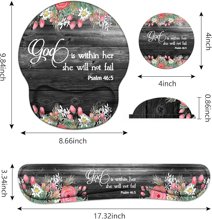 Floral Quote Bible Verse Psalm 46:5