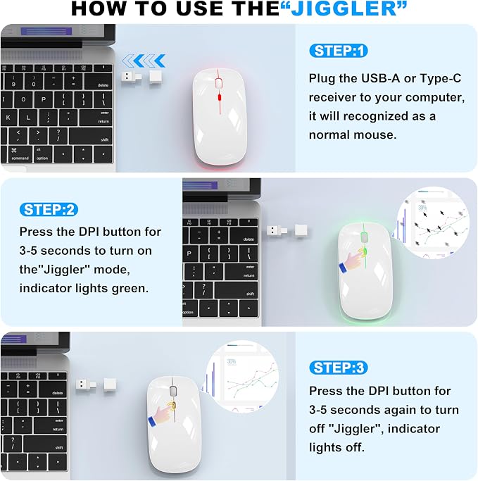 LED Wireless Mouse (White)