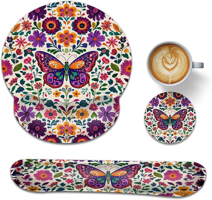 Vintage Floral Butterfly