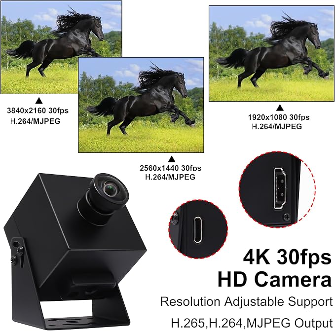 C: with 120° Distortion-Free Lens