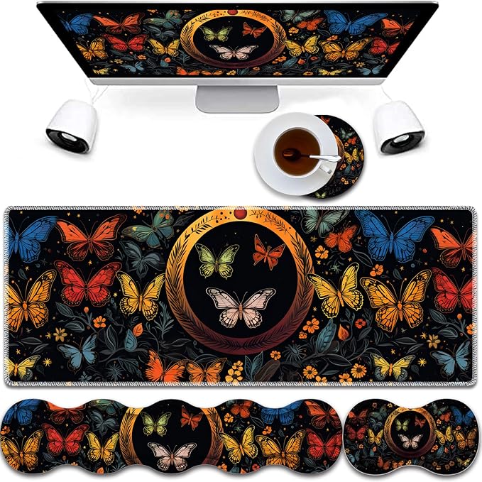 Colorful Butterfly Moon Pattern