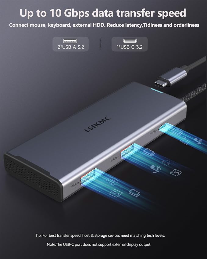 Grey 2 HDMI + 1 DisplayPort+USB