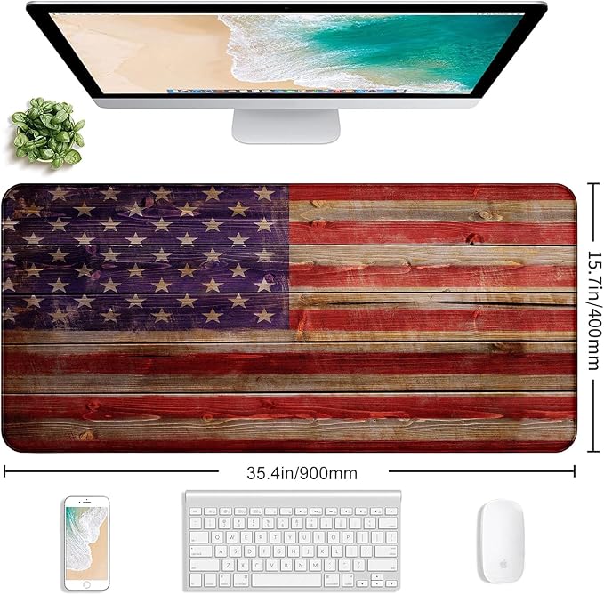Wood Grain American Flag