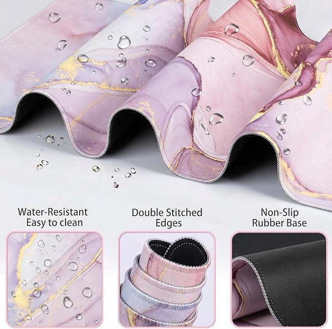 4Pcs-Pink Marble