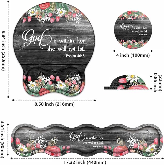 Floral Quote Bible Verses Psalm 46:5