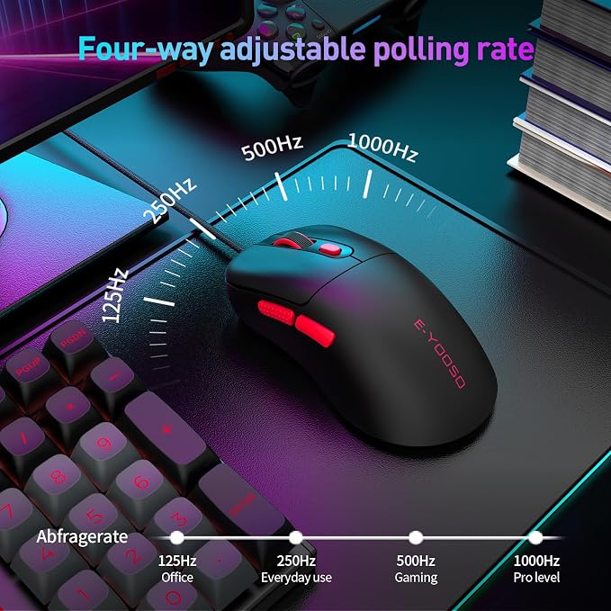 Wired Black Mouse