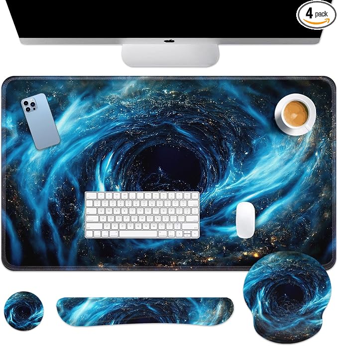 Blue Black Gold Galaxy