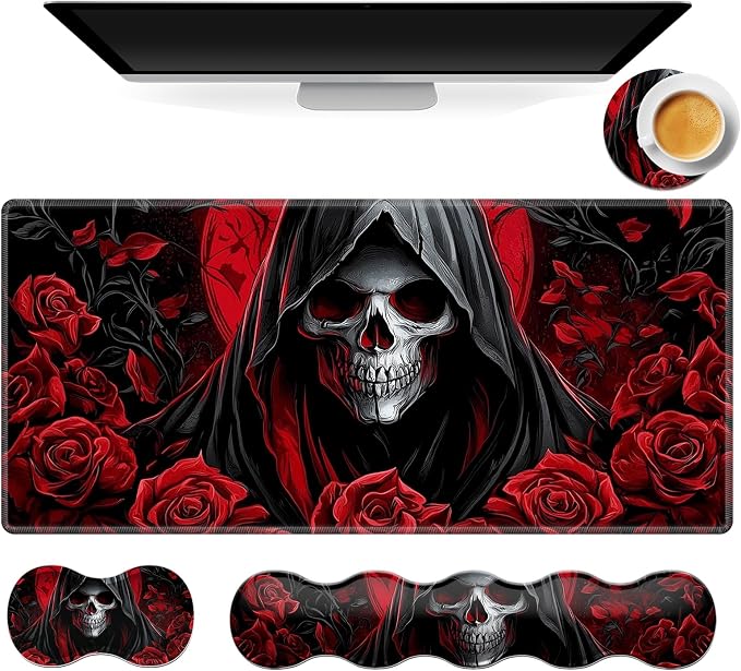 Red Rose Skull