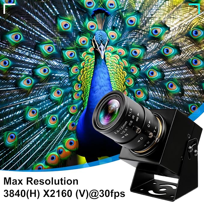 4K USB Camera 2.8-12mm Varifocal Lens