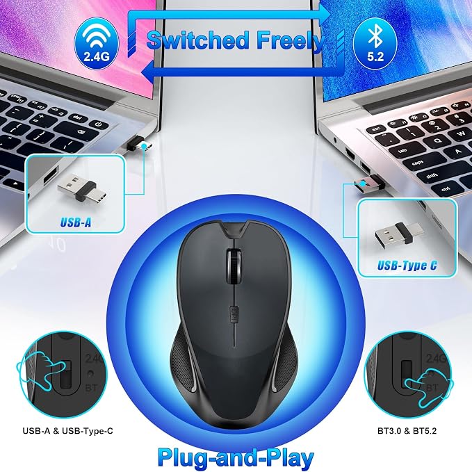 6.Wireless Bluetooth Mouse (BLACK)