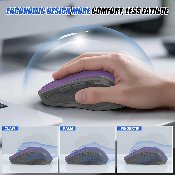 Bluetooth Wireless Mouse (Purple)