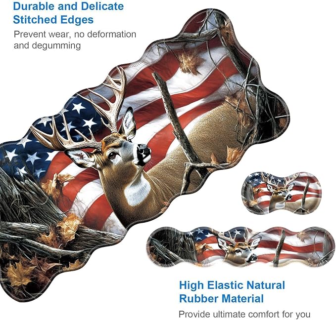 Deer Tree Forest American Flag
