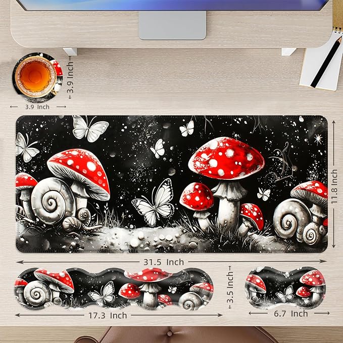Mushrooms Snails Butterflies