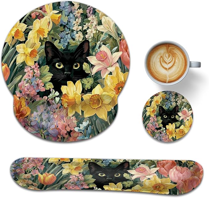 Cute Black Cat Flowers