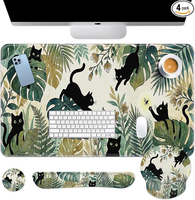Tropical Plants and Cat