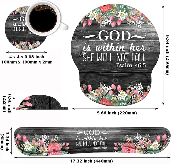 Floral Quote Bible Verses Psalm 46:5