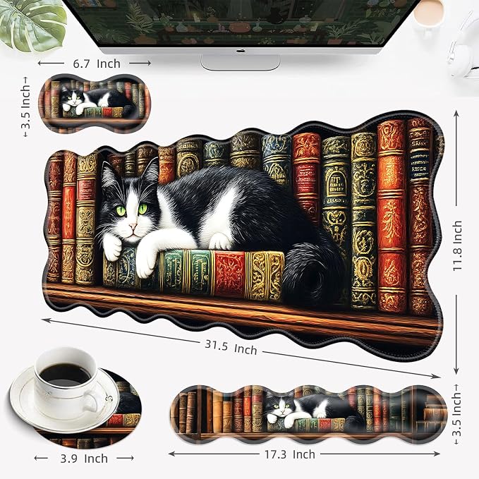 13 Cat on Bookshelf