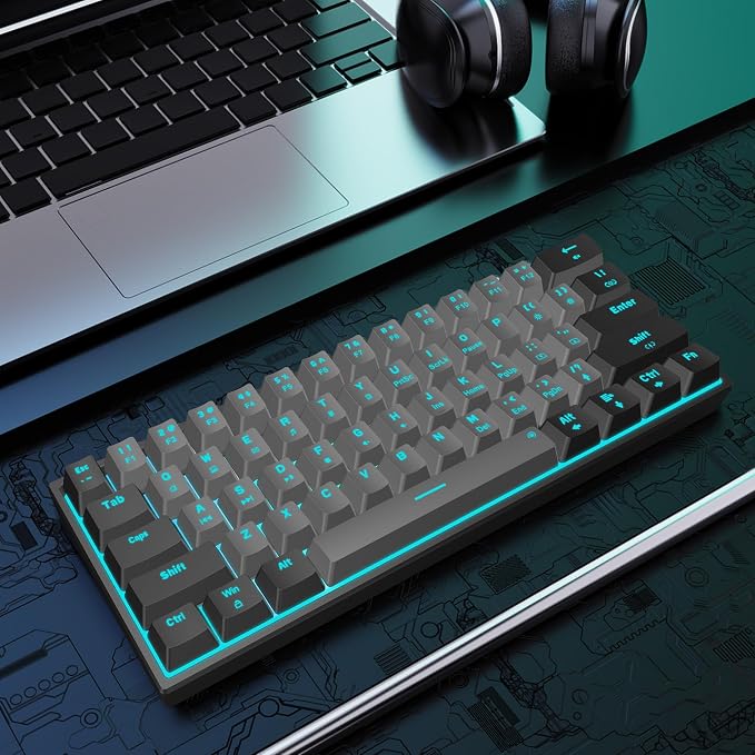 Black Grey(Ice Blue Light)/Red Switch