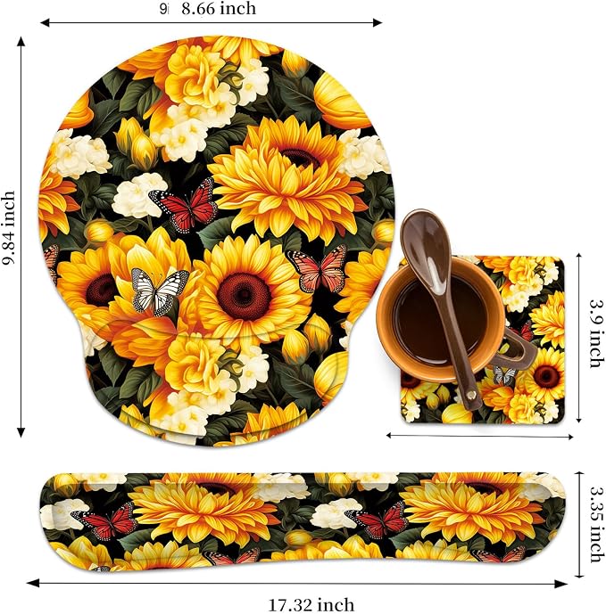Sunflowers and Butterfly