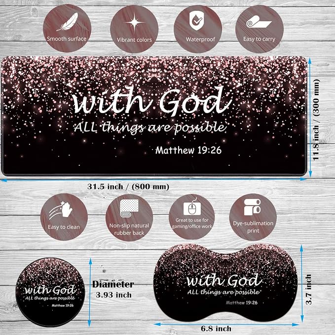 Rose Gold Glitter Black Matthew 19-26