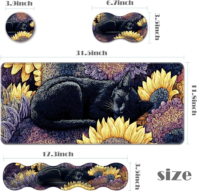 Black Cat With Sunflowers-2-28