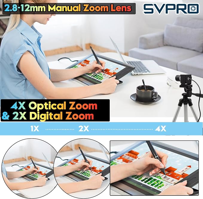 4K 60fps Camera with 2.8-12mm Lens