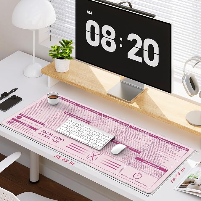 Pink Excel Shortcuts
