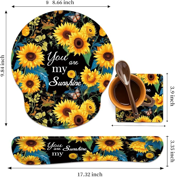 You Are My Sunshine Sunflower Dragonfly