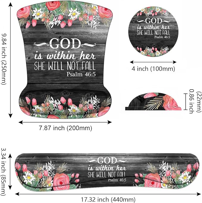 Floral Quote Bible Verses Psalm 46:5