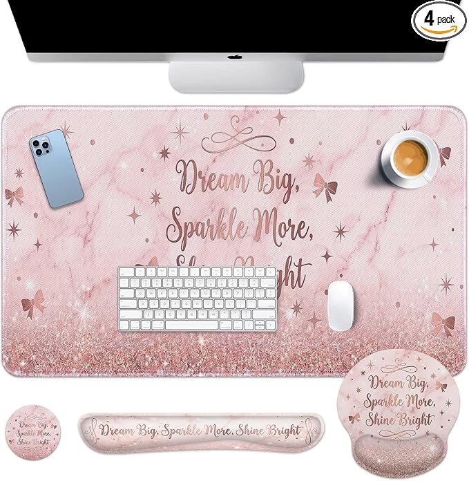 Pink Glitter Marble