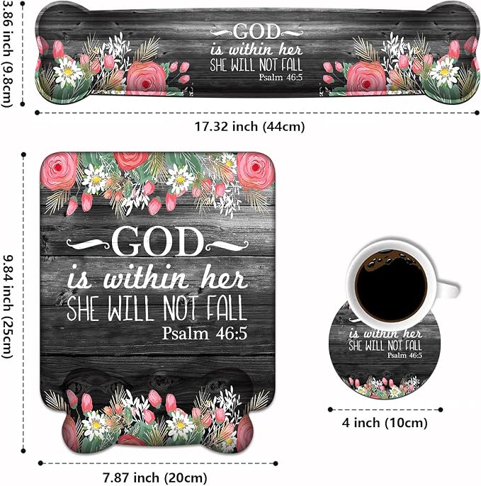 Floral Quote Bible Verses Psalm 46:5