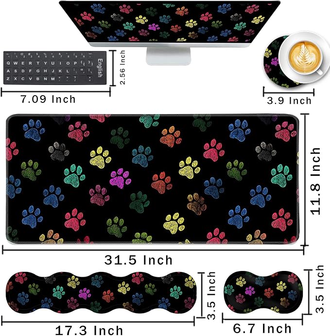 Colorful Paw Prints
