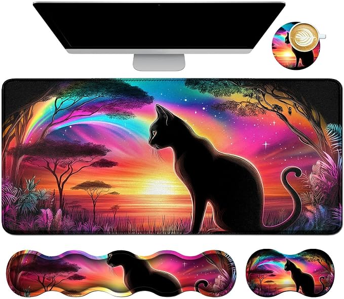 Sunset Cat Back View