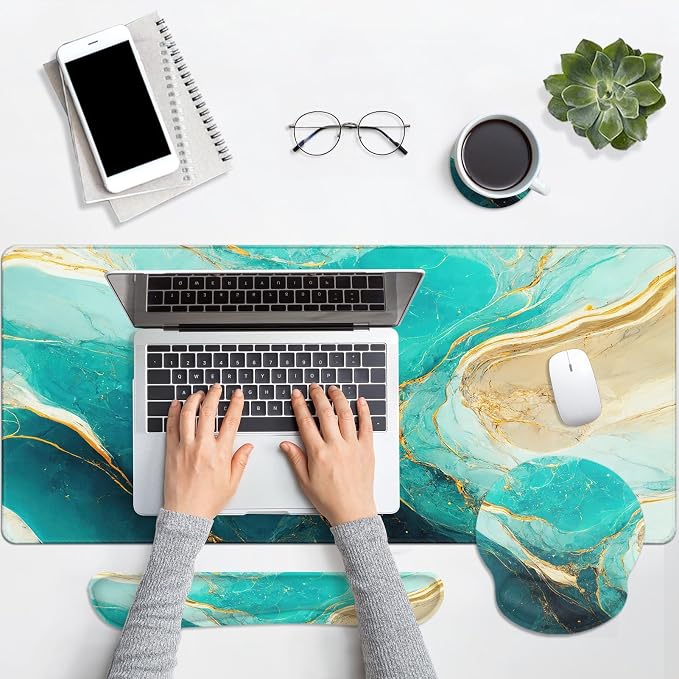 Green and Gold Marble
