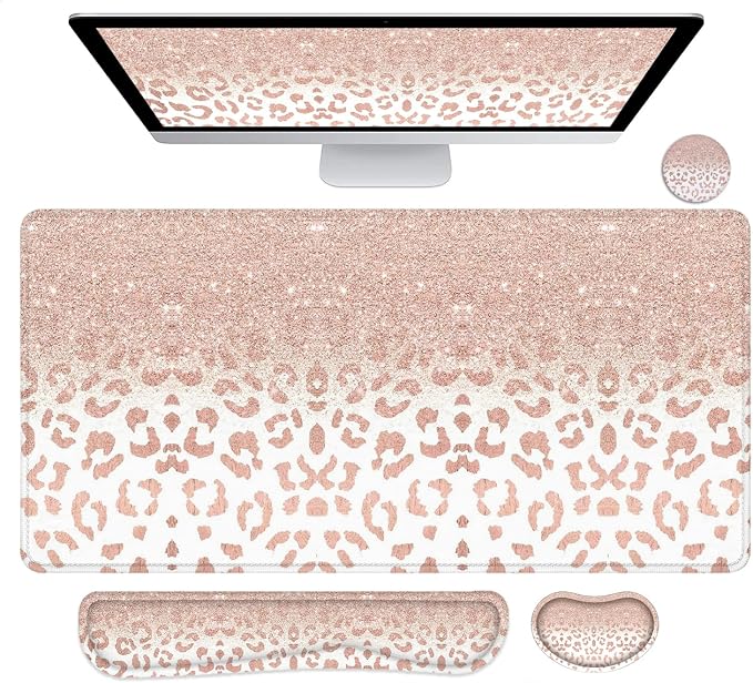 4Pcs-Rose Gold Leopard