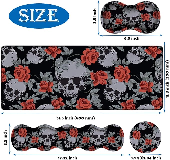 Human Skulls Vintage Roses