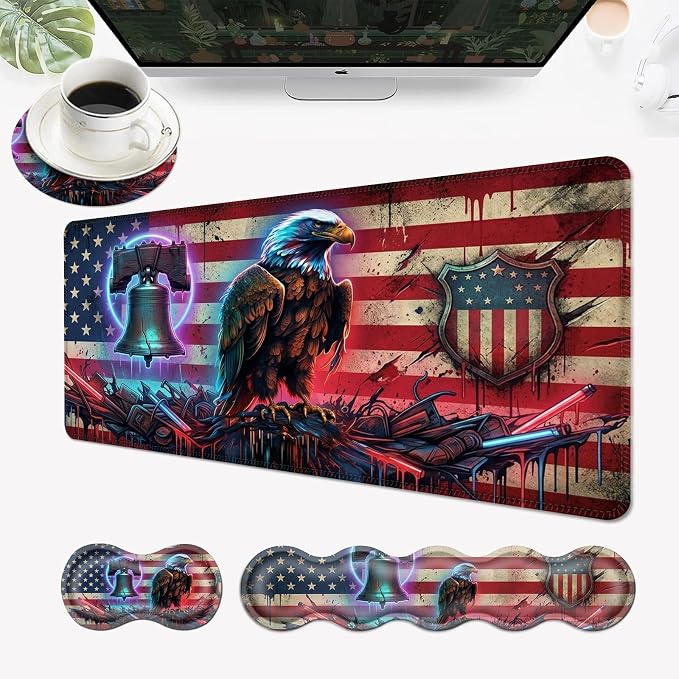 Bald Eagle American Flag