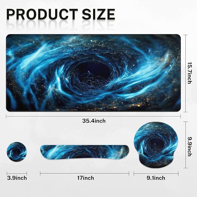 Blue Black Gold Galaxy