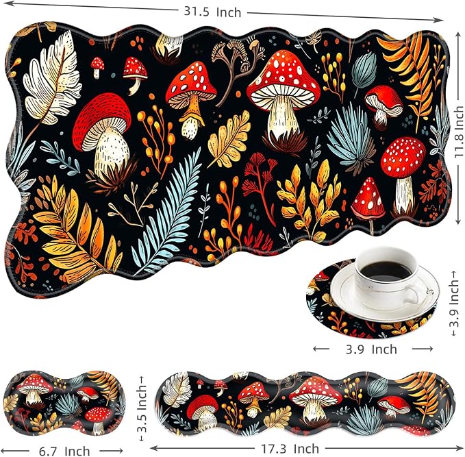1 Vibrant Mushroom and Plant