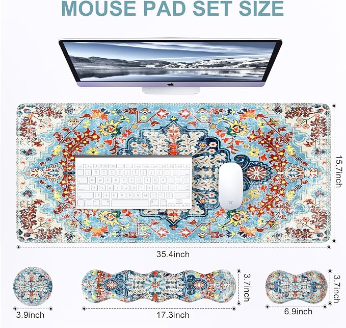 Retro Boho Floral Blue