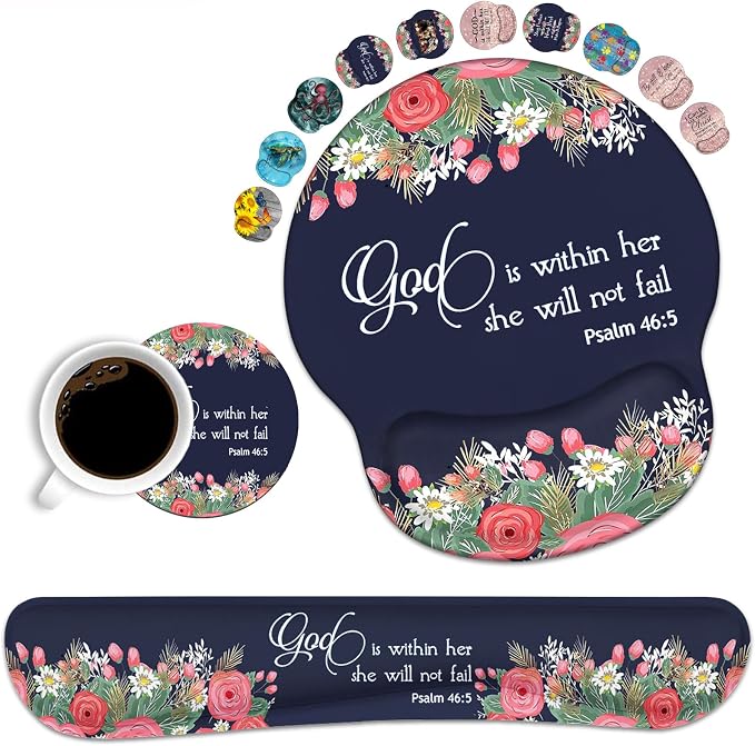 Floral Quote Bible Verses Psalm 46:5