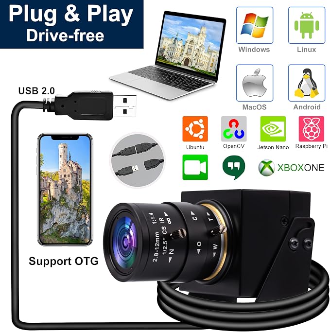 1080P Camera with 2.8-12mm Lens