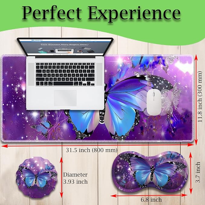 Blue Butterfly Purple Background